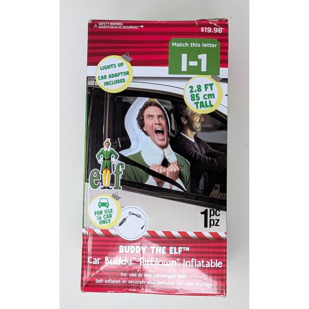 Buddy the Elf Car Buddy Airblown Inflatable - Car Passenger Seat Christmas